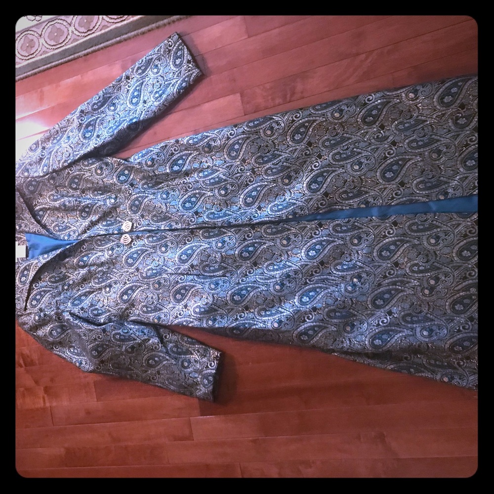 Long brocade jacket sz 10